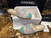 Chanel Espadrilles Shoes Tweed Blue-Pink - 2