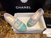 Chanel Espadrilles Shoes Tweed Blue-Pink 02 - 5