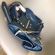 Balenciaga Blue Mineral Lambskin Leather Giant 12 - 38x24x16cm - 4