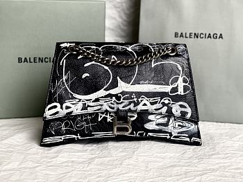 BALENCIAGA| Crush Medium Printed Crinkled-leather Shoulder Bag - 31x20x12cm
