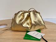 Bottega Veneta Metallic Bark Calfskin Mini Pouch Gold - 22x12x7cm - 1