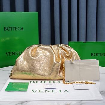 Bottega Veneta Larger Pouch In Gold - 38x20x8.5cm