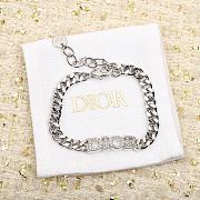 Dior Silver Logo Bracelet - 2