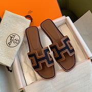 Hermes Oasis Brown Sandals  - 3