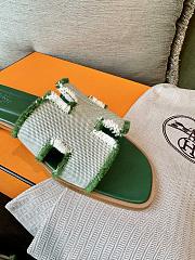 Hermes Oran Sandals Green  - 5