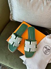 Hermes Oran Sandals Green  - 3