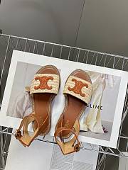 Celine Lympia Flat Strap Sandals In Brown - 2