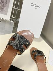 Celine Triomphe Mule In Black Sandals - 3