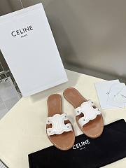 Celine Triomphe Mule In White Sandals - 3