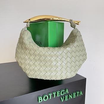 Bottega Veneta Travertine Green Sardine Bag - 36x3x24cm