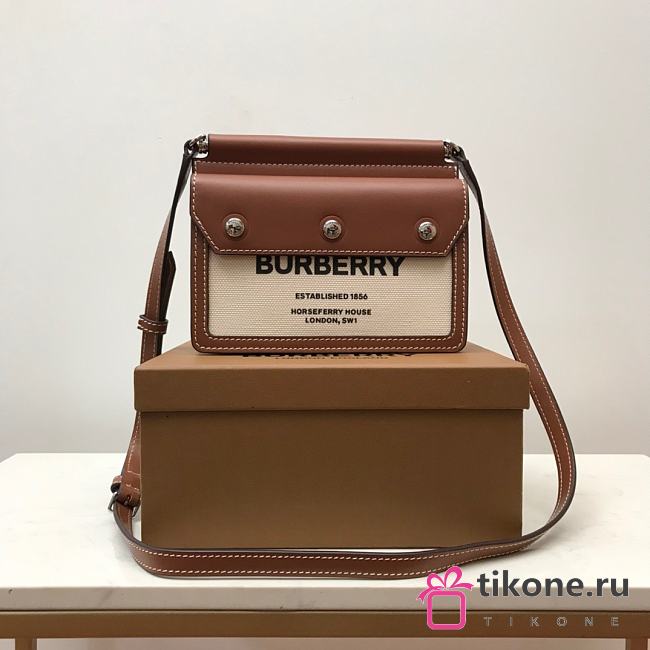 Buberry Brown Mini Horseferry Tittle Pocket - 19x15x5cm - 1