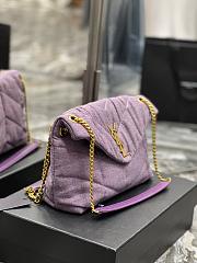 YSL Loulou Puffer Purple Larger Shoulder Bag - 29x17x11cm - 4