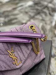 YSL Loulou Puffer Purple Larger Shoulder Bag - 29x17x11cm - 3