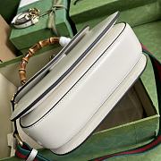 Gucci Bamboo 1947 In White Leather - 26x17x9cm - 4