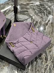 YSL Loulou Puffer Purple Super Large Shoulder Bag - 35×23×13.5cm - 5