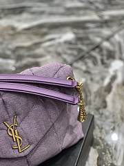 YSL Loulou Puffer Purple Super Large Shoulder Bag - 35×23×13.5cm - 3