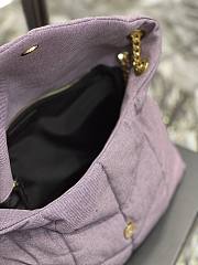 YSL Loulou Puffer Purple Super Large Shoulder Bag - 35×23×13.5cm - 2