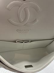 Chanel CF25 White Classic Caviar With Silver Hardware  - 5