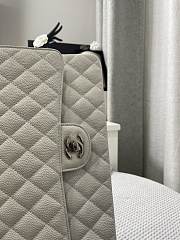 Chanel CF25 White Classic Caviar With Silver Hardware  - 3