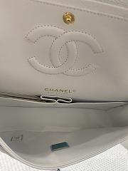 Chanel CF25 White Classic Caviar With Gold Hardware - 5