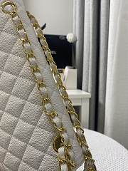 Chanel CF25 White Classic Caviar With Gold Hardware - 4