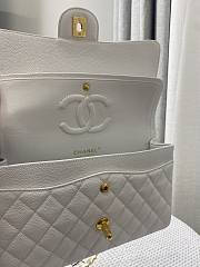 Chanel CF25 White Classic Caviar With Gold Hardware - 2