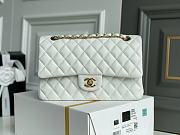 Chanel 25 White Caviar Classic Bag  - 1