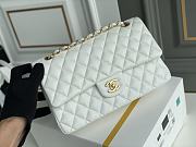 Chanel 25 White Caviar Classic Bag  - 4