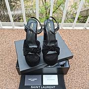 YSL Women's Bianca Platform Black Sandals - 3