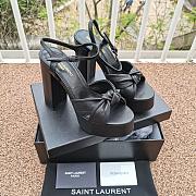 YSL Women's Bianca Platform Black Sandals 02 - 1