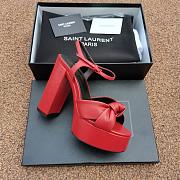 YSL Women's Bianca Platform Scarlet Sandals  - 2