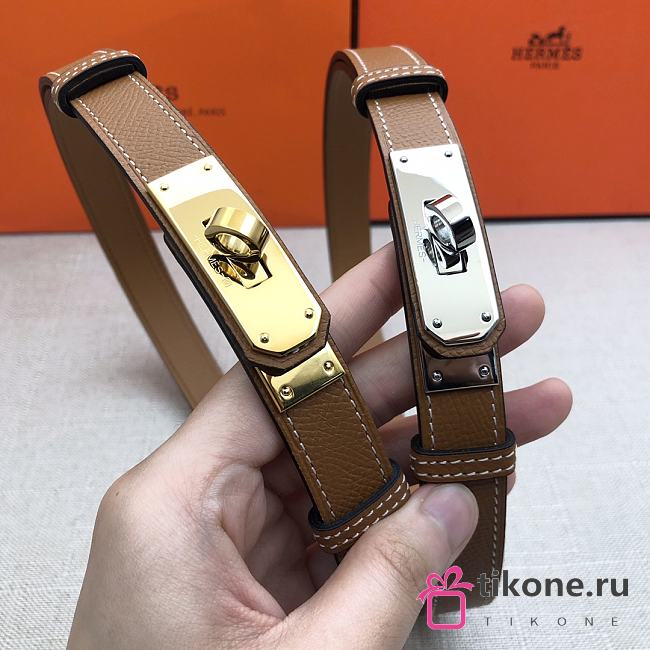 Hermes Kelly 18 Brown Belt 8mm - 1