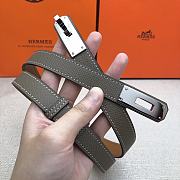 Hermes Kelly 18 Grey Belt 8mm - 4