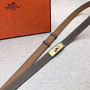 Hermes Kelly 18 Grey Belt 8mm - 3