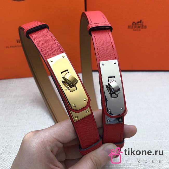 Hermes Kelly 18 Red Belt 8mm - 1