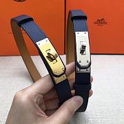 Hermes Kelly 18 Dark Blue Belt 8mm - 1