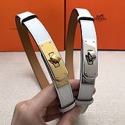 Hermes Kelly 18 White Belt 8mm - 1