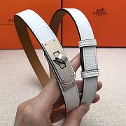 Hermes Kelly 18 White Belt 8mm - 5