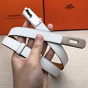 Hermes Kelly 18 White Belt 8mm - 4