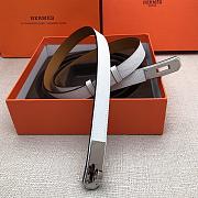 Hermes Kelly 18 White Belt 8mm - 3