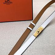 Hermes Kelly 18 White Belt 8mm - 2