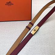 Hermes Kelly 18 Wine Red Belt 8mm - 2