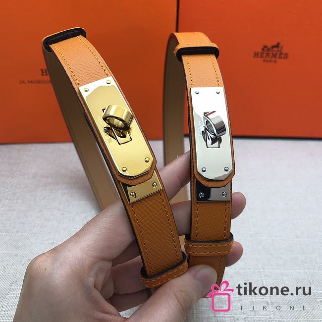 Hermes Kelly 18 Orange Belt 8mm - 1