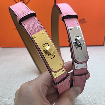 Hermes Kelly 18 Pink Belt 8mm