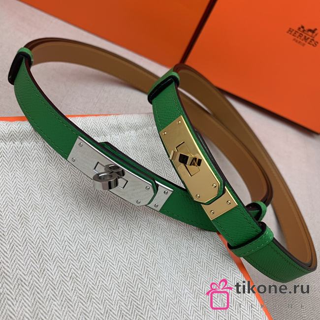 Hermes Kelly 18 Green Belt 8mm - 1