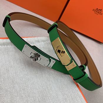 Hermes Kelly 18 Green Belt 8mm