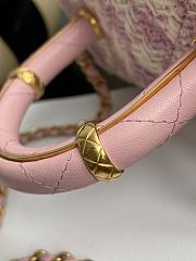 Chanel Small Vanity Case Pink Tweed - 15×12.5×8cm - 5