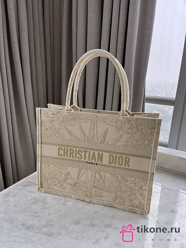 Dior Book Tote Dior Rêve d'Infini Embroidery with Gold-Tone Metallic Thread 26.5cm - 1