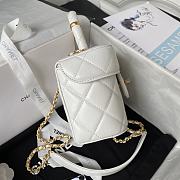 Chanel Small Vanity Case White Lambskin - 15×12.5×8cm - 4
