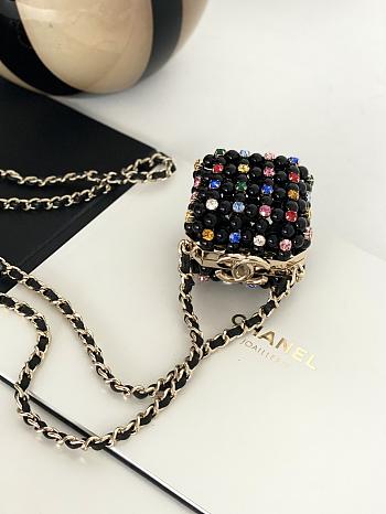 Chanel Swarovski Pearl Earphone Bag - 3.1x2.7x2.7cm